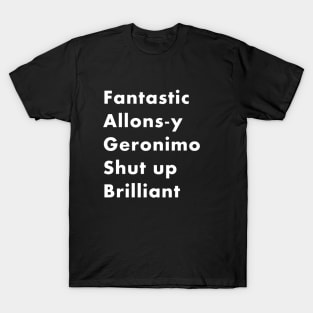Doctor Who Catchphrases T-Shirt